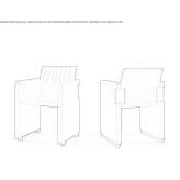 Folding leather training chair Itape