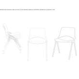 Stackable polypropylene chair Fardella