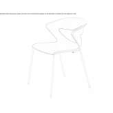 Plastic chair with open back and connecting device Itaborai