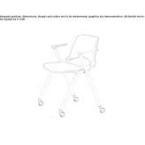 Stackable chair on wheels Fardella