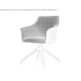 Swivel chair on trestles with armrests Yavkyne