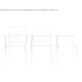 Polypropylene training chair with armrests Webb