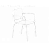 Polypropylene chair with stackable armrests Sykia