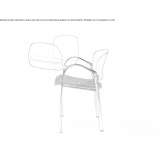 Fabric training chair and writing tablet Plano