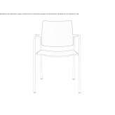 Polypropylene chair with stackable armrests Mournies
