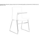 Polypropylene training chair with writing tablet Kivertsi