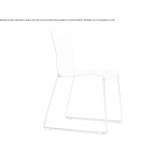 A stackable chair on a sled base Canora