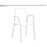 Polypropylene chair with stackable armrests Kivertsi