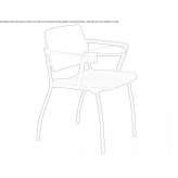 Stackable training chair with armrests and writing tablet Sywell