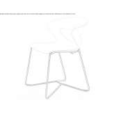 Polypropylene chair based on a sled with a connecting device Itaborai