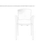 Polypropylene chair with armrests Cresevo