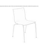 Stackable chair made of steel and wood Bouzov