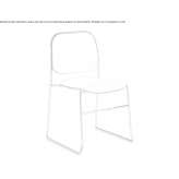 A stackable chair on a sled base Othee
