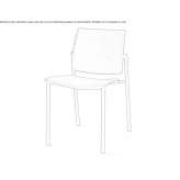 Stackable leather chair Mournies