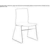 Training chair made of polypropylene, with a sleigh-shaped base, stackable Kivertsi