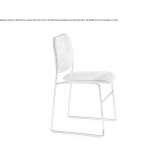 Upholstered chair with a sled base that can be stacked Othee