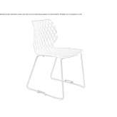 Polypropylene chair based on a sled with a connecting device Ossana