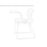 Training chair based on a sled with a writing tablet Ossana