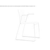 A chair based on a sled with armrests Canora