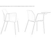 Training chair with connection device for writing tablet Lumio