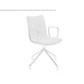 Fabric chair on trestles with armrests Maynard