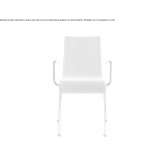 Upholstered, stackable chair with armrests Socetu