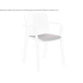 Polypropylene chair with stackable armrests Clermont