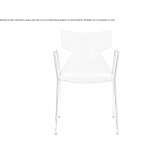 Training chair made of beech wood with armrests, stackable Orsan