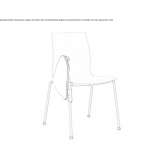 Stackable polypropylene training chair with writing tablet Soelden
