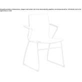 Training chair made of polypropylene, with a sleigh-shaped base, stackable Kivertsi