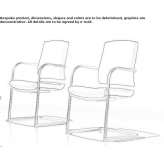 Reception chair on cantilevers with armrests Metung