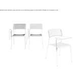 Polypropylene training chair with writing tablet Notton