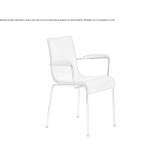 Upholstered, stackable chair with armrests Socetu