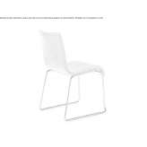 Upholstered chair with a sled base that can be stacked Socetu