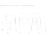 Polypropylene training chair with writing tablet Barroso