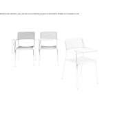 Polypropylene training chair with writing tablet Notton