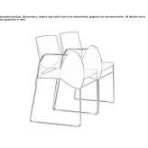 Fabric training chair based on a sled, with armrests and a writing tablet Carlyss