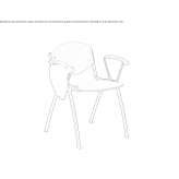 Stackable training chair with writing tablet Forette