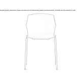 Training chair made of polypropylene, stackable Eger
