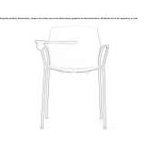 Polypropylene training chair with writing tablet Eger