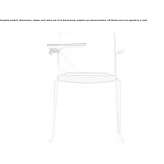 Training chair with polypropylene base and writing tablet Calliano