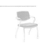 Fabric training chair with armrests Torija