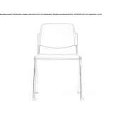 Training chair made of polypropylene, stackable Sadova