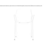 Polypropylene training chair with armrests Eger