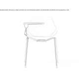 Polyurethane training chair with writing tablet Veinge