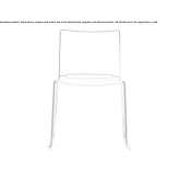 Polypropylene chair with a sleigh-shaped base, stackable Calliano