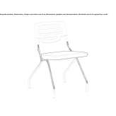 Folding plastic chair with open back Grone