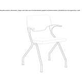 Folding fabric chair with armrests Grone