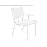 Fabric chair with armrests Orleton