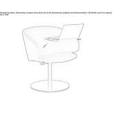 Fabric upholstered armchair with armrests Huepaco